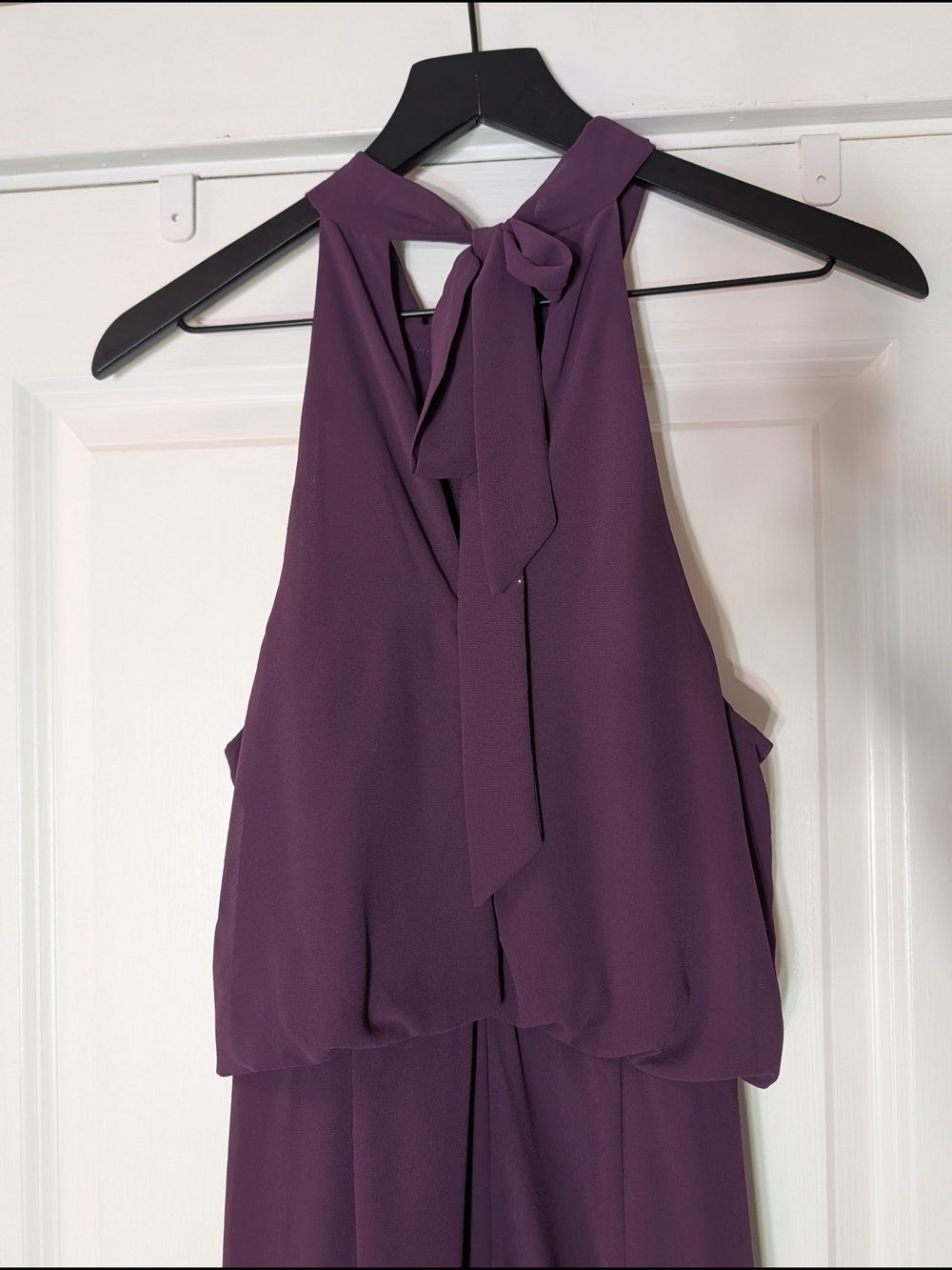 Lulu's Plum Halter Wide-Leg Jumpsuit - Picture 4 of 8